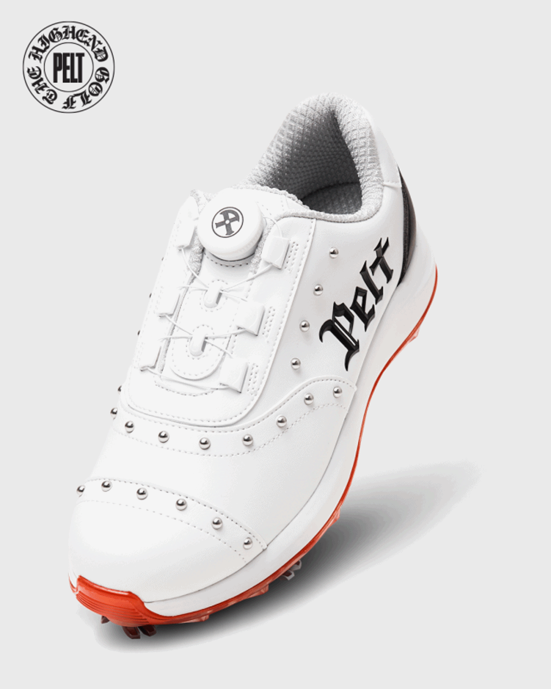 PELT Arachne Boa Buckle Spike Golf Shoes : Women&#039;s White (PB0GHF006WH)