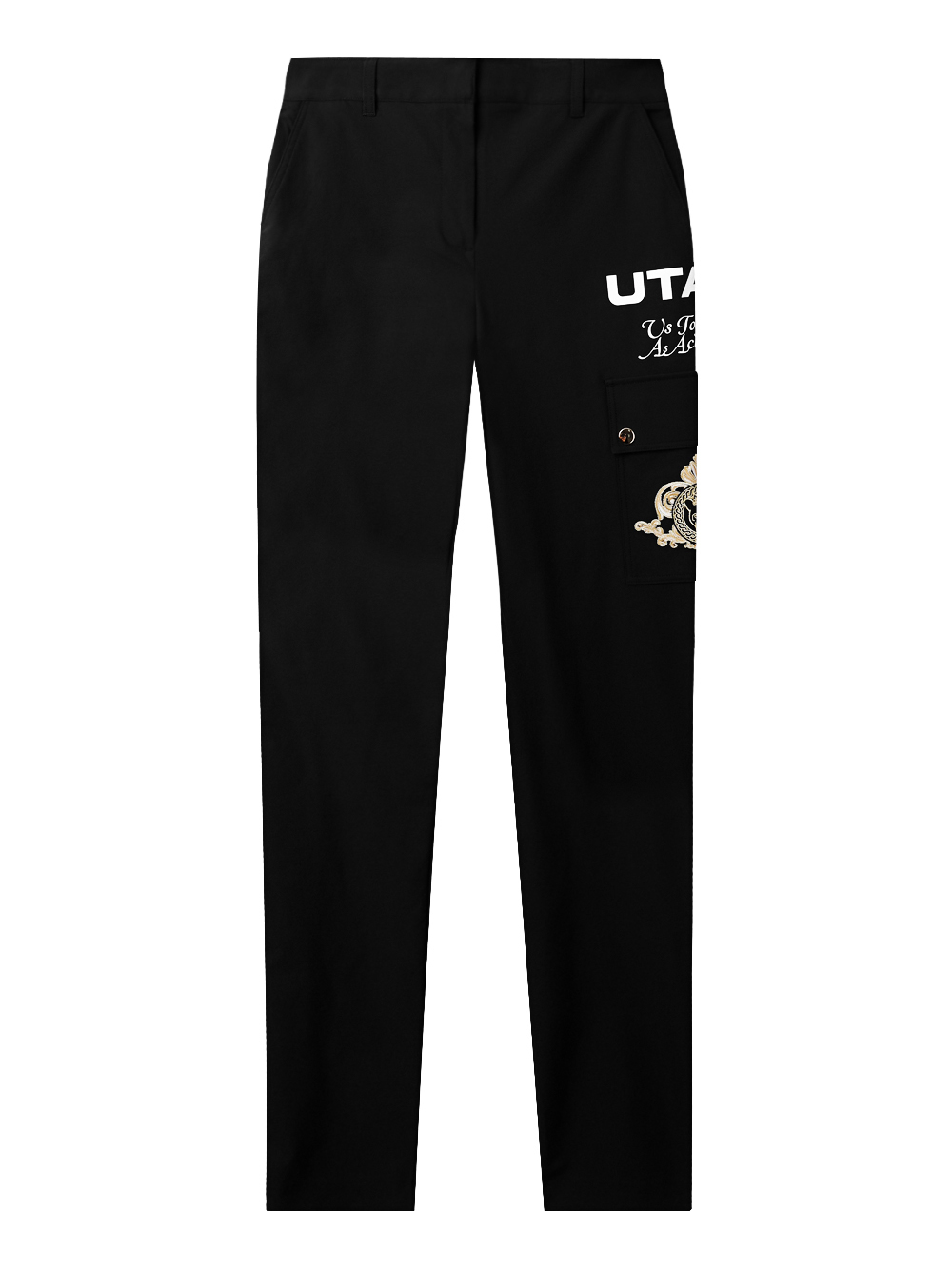 UTAA Golden Crown Ring Panther State Pocket Pants : Women&#039;s Black (UD2PTF288BK)