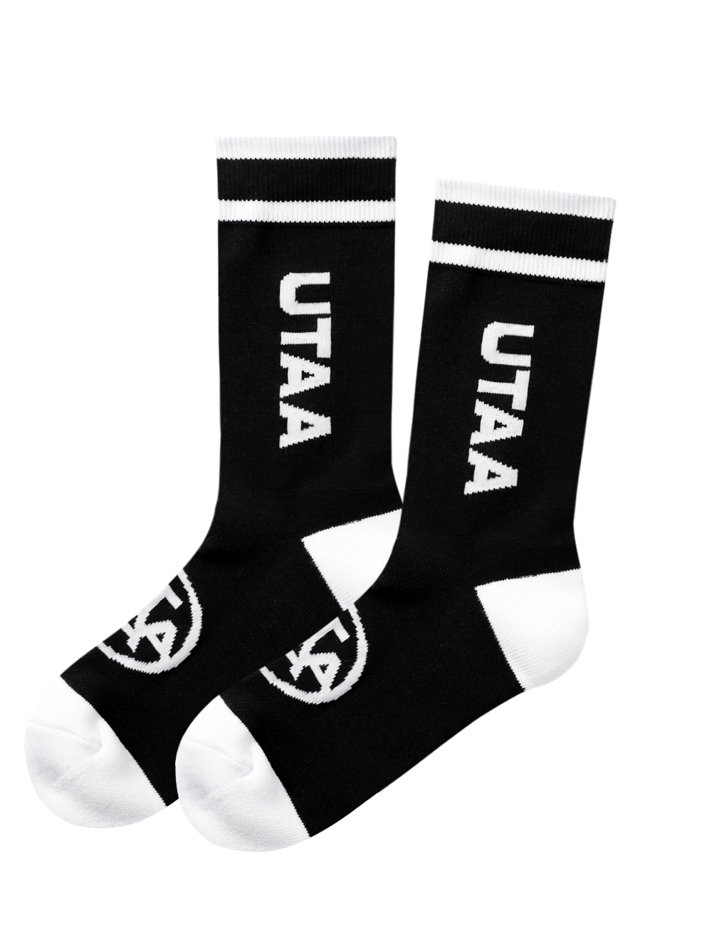UTAA Head Logo Loop Basic Socks : Men&#039;s Black (UD0GSM172BK)