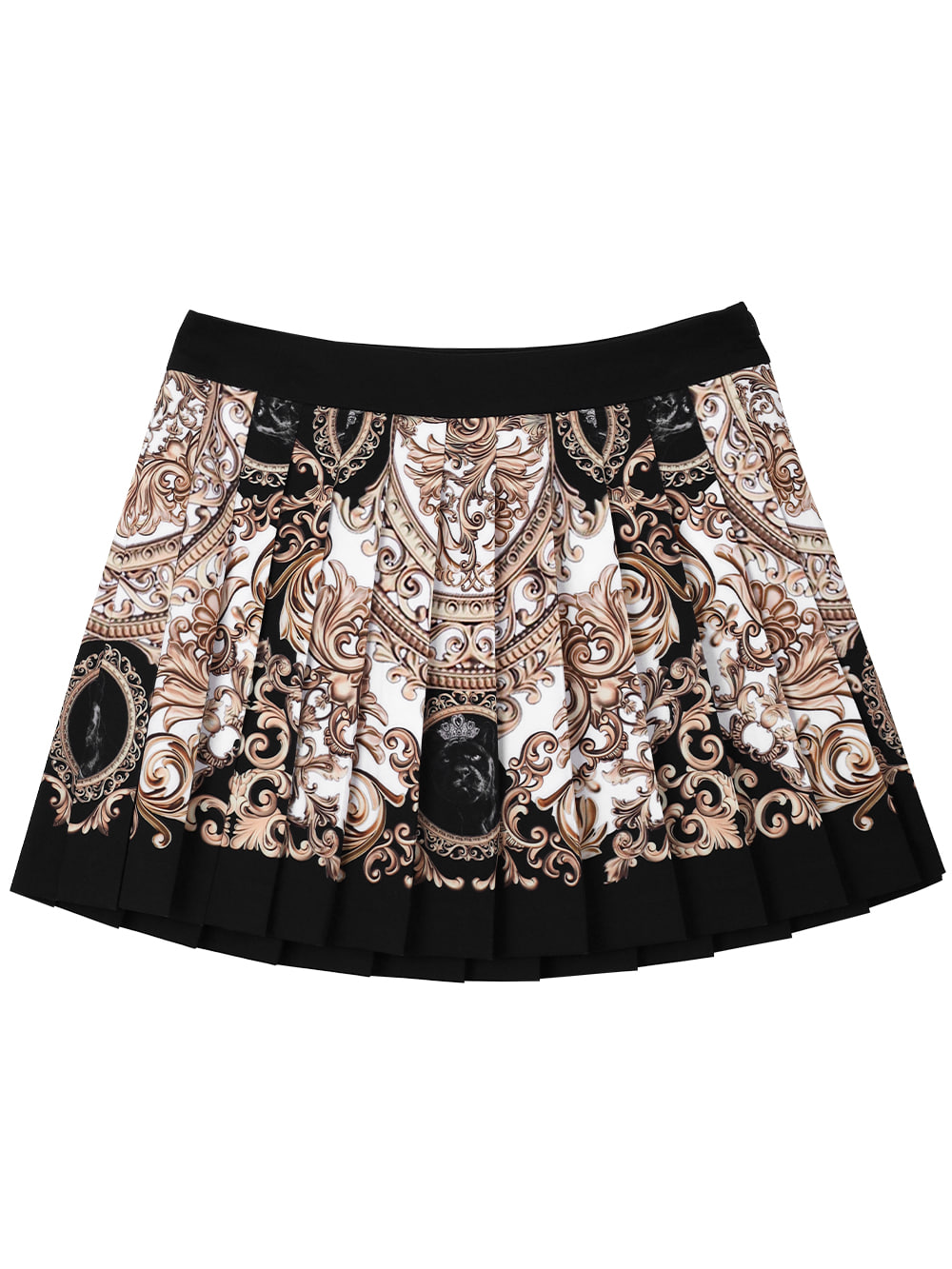 UTAA Baroque Black Line Short Skirt (UA3SKF804BK)