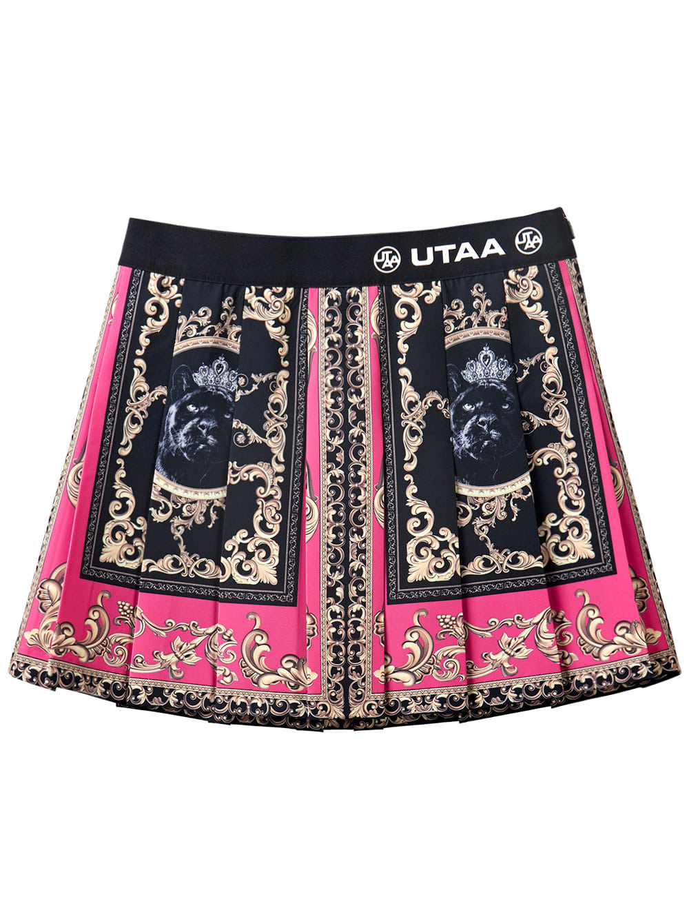 UTAA Neon Baroque Short Skirt : Pink (UD2SKF301PK)