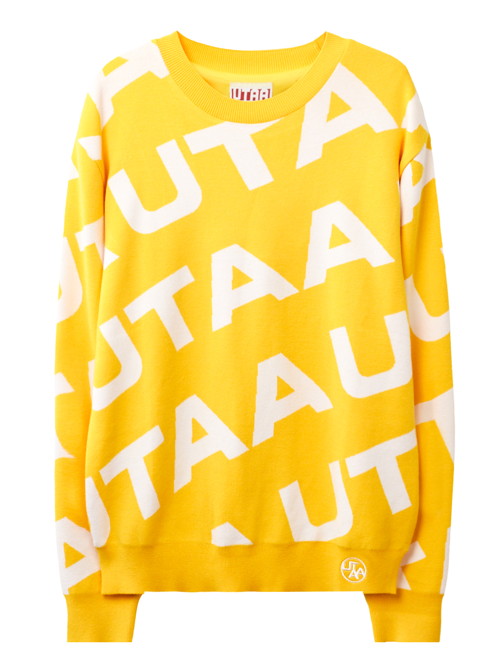 UTAA Logo Wave Knit Pullover : Men&#039;s Yellow (UC4KTM115YE)