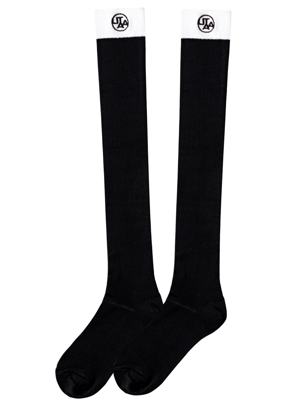 UTAA Symbol Color Knee Socks : Women&#039;s Black (UD0GSF164BK)