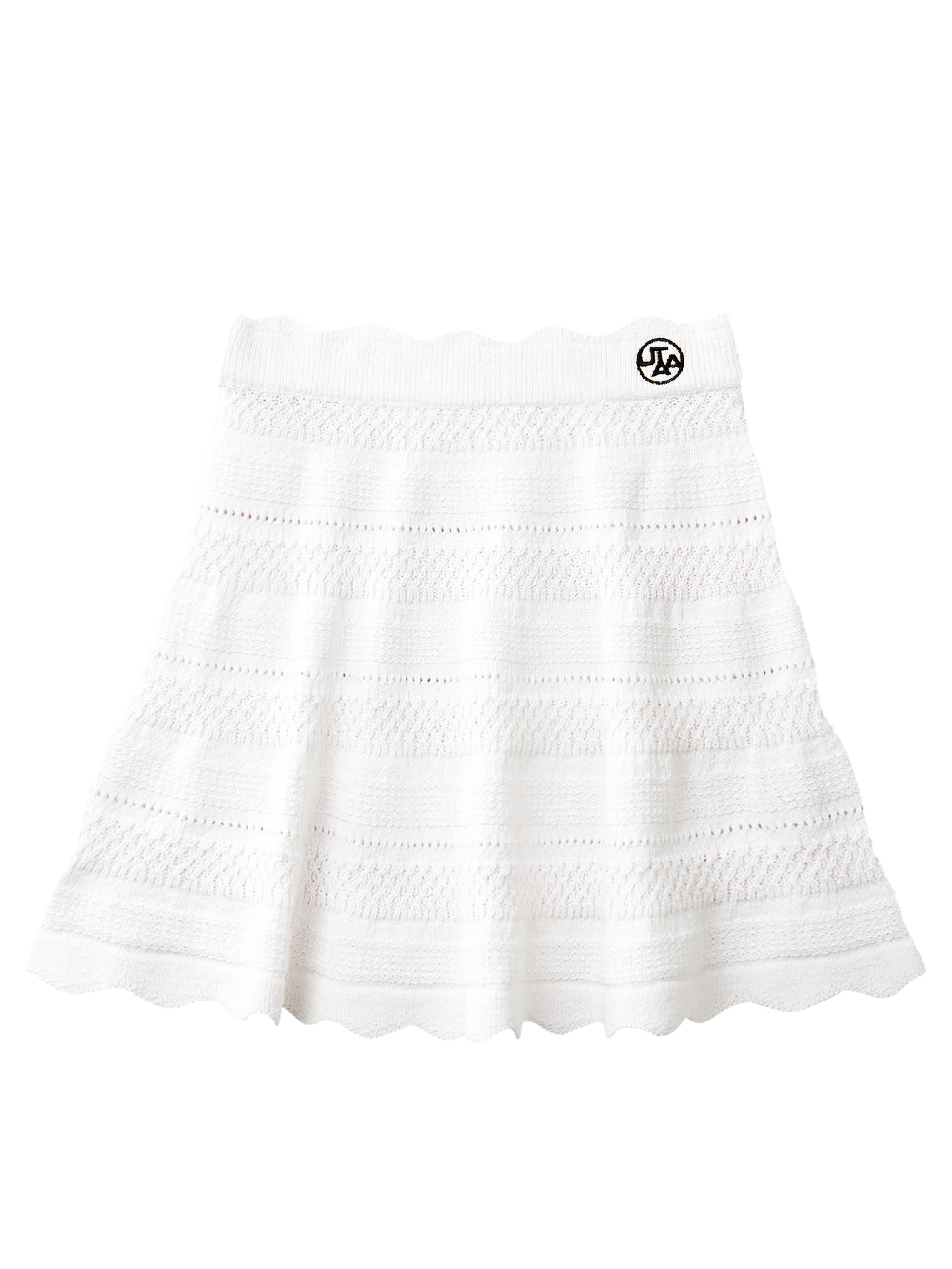 UTAA Twin ruffle Flare Skirt : White (UD2SKF430WH)