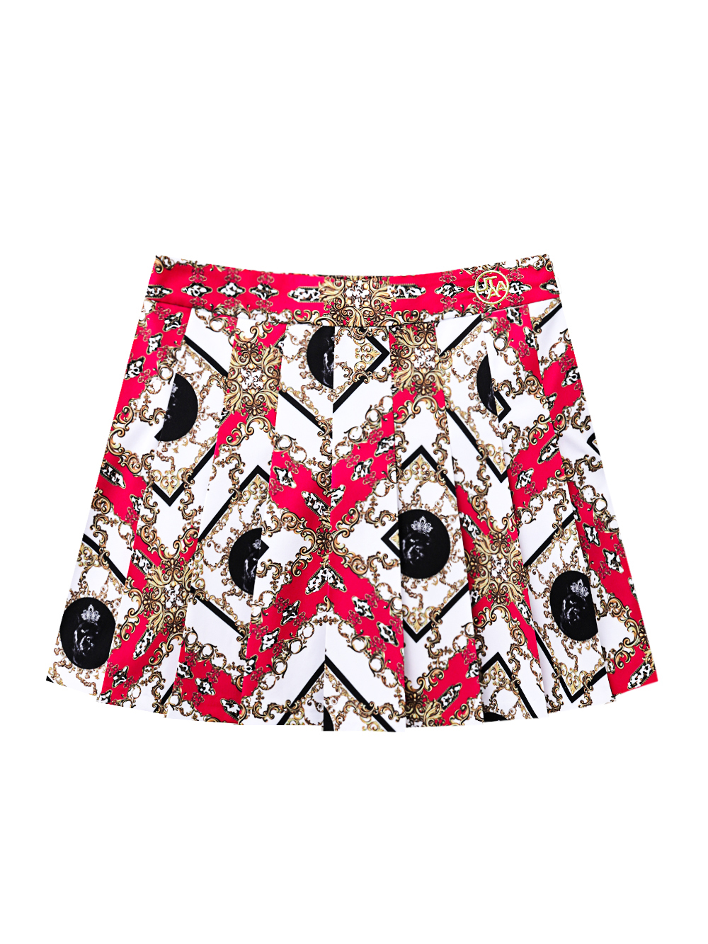 UTAA APEX Chain Baroque Pleats Skirt : Pink (UD3SKF494PK)