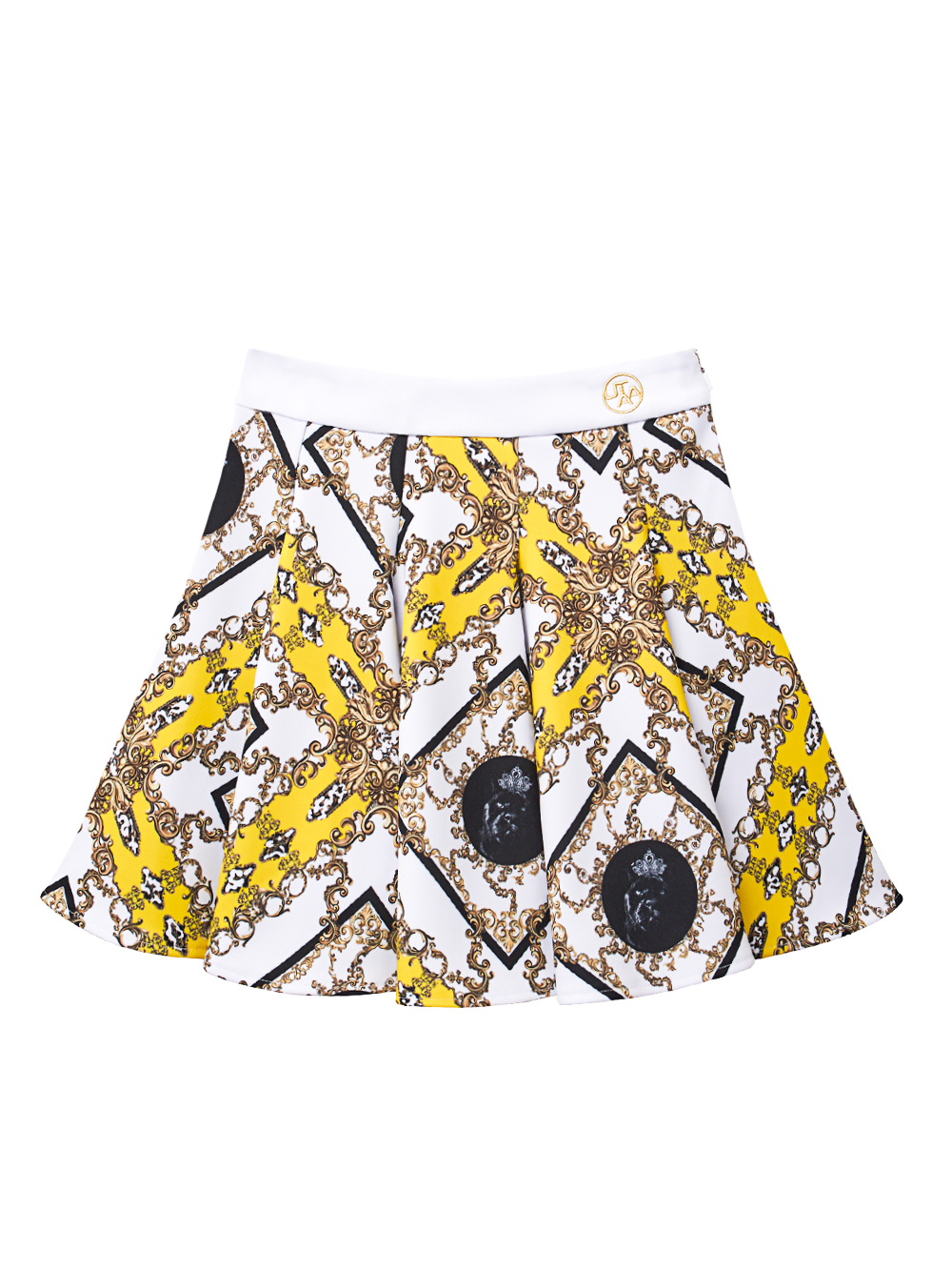 UTAA APEX Chain Baroque Flare Skirt : Yellow (UD3SKF493YE)