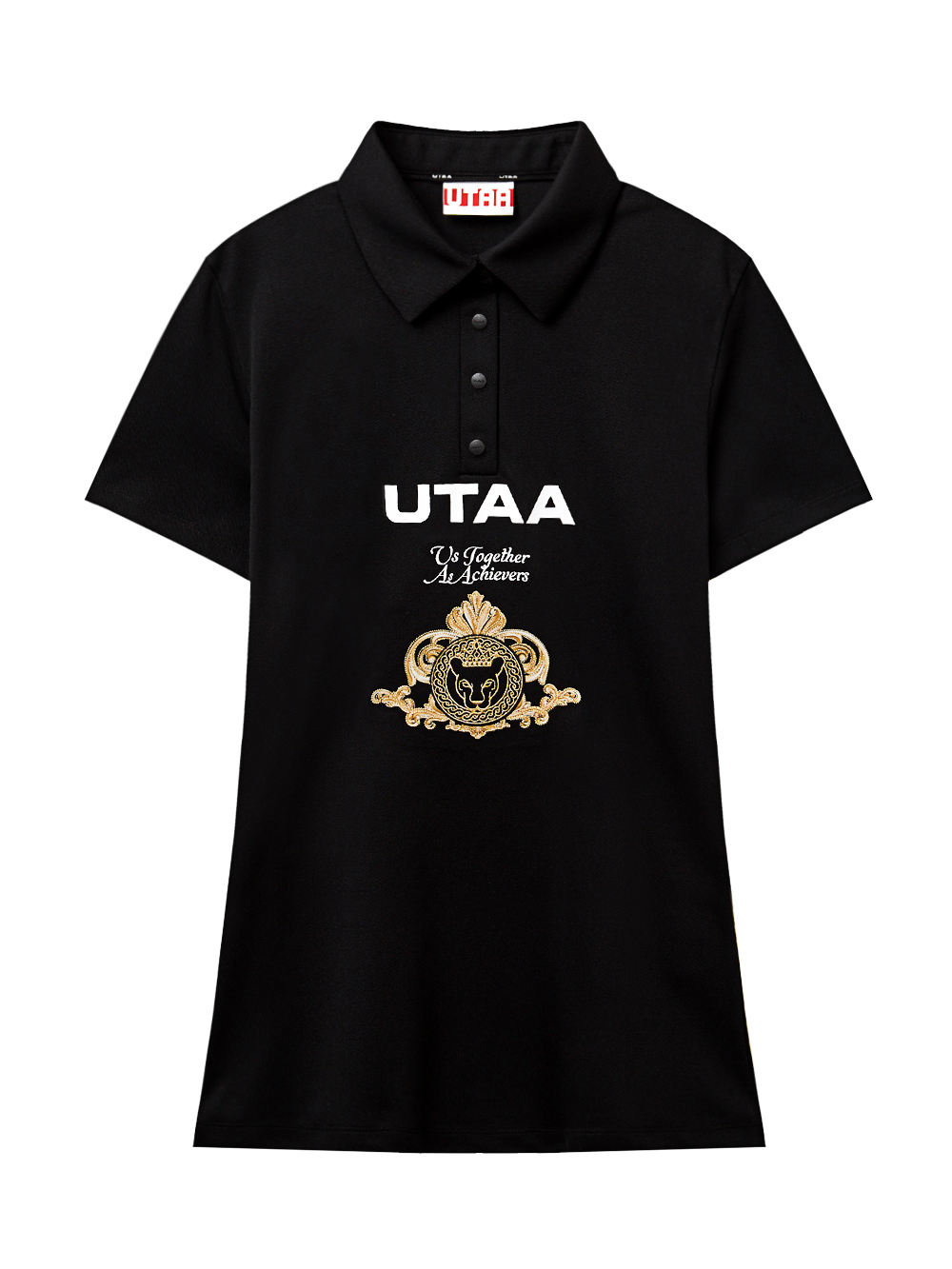 UTAA Golden Crown Ring Panther State PK T-shirt : Women&#039;s Black (UD2TSF288BK)