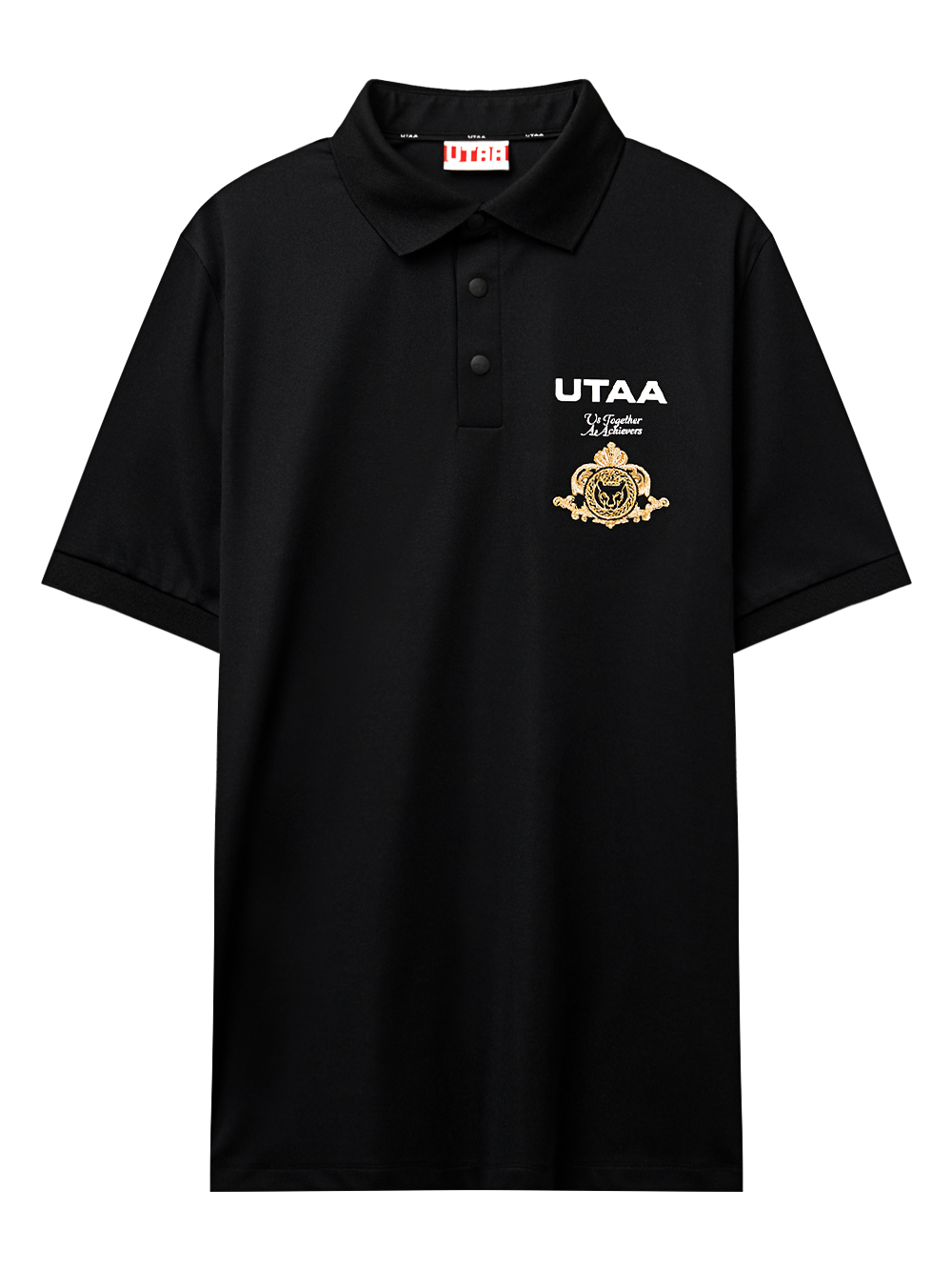 UTAA Golden Crown Ring Panther Compact PK T-shirt : Men&#039;s Black (UD2TSM289BK)
