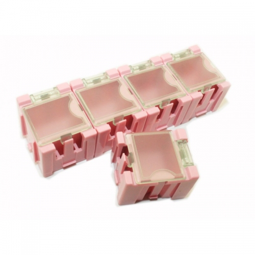 결합가능 소형 부품박스 5개 -핑크 (Combinable SMT Box Pink 5pcs)