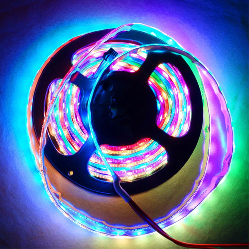 네오픽셀 RGB LED 스트립 1미터 -60LED, 검정, 방수 (Neopixel RGB LED Strip -1m, 60 LED/m, Black, Waterproof)