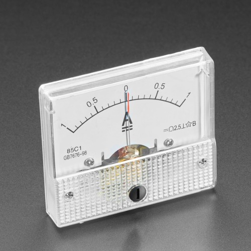 소형 -1A ~ 1A DC 전류 아날로그 패널 미터 (Small -1 Amp to +1 Amp DC Current Analog Panel Meter)