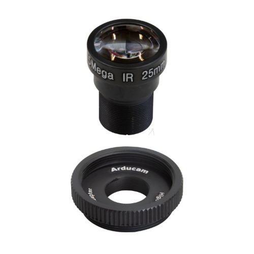 아두캠 텔레포토 20도 1/2.3인치 M12 렌즈 및 어답터 -라즈베리 HQ 카메라 모듈용 (Arducam Telephoto 20 Deg 1/2.3 inch M12 Lens with Lens Adapter for RPI High Quality Camera)