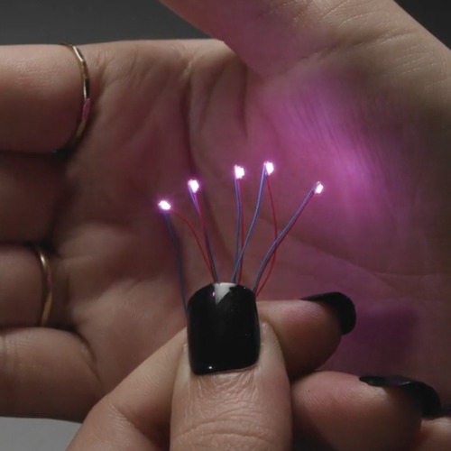 소형 와이어 LED 5개 -핑크 (Miniature Wired LEDs - 0805 SMT LED - Pink - 5 pack)