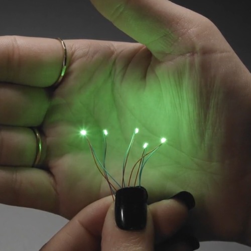 소형 와이어 LED 5개 -초록 (Miniature Wired LEDs - 0805 SMT LED - Pure Green - 5 pack)