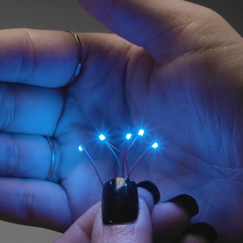 소형 와이어 LED 5개 -파랑 (Miniature Wired LEDs - 0805 SMT LED - Blue - 5 pack)