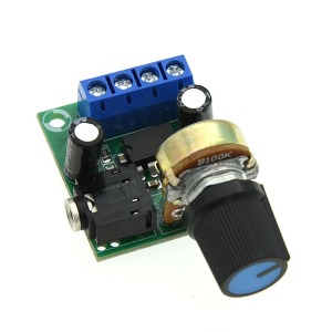 LM386 오디오 앰프 -볼륨 조절 노브 (LM386 Audio Amplifier with Volume Control)