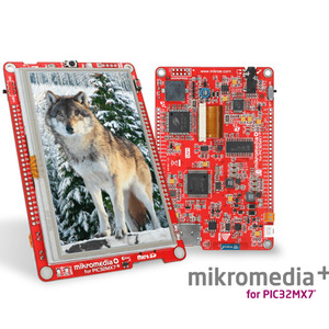 4.3인치 mikromedia plus for PIC32MX7 with Shield 개발보드 