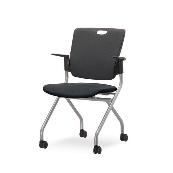 EZ 코나 폴딩 팔걸이 블랙 의자  사무용 학생용 기능성