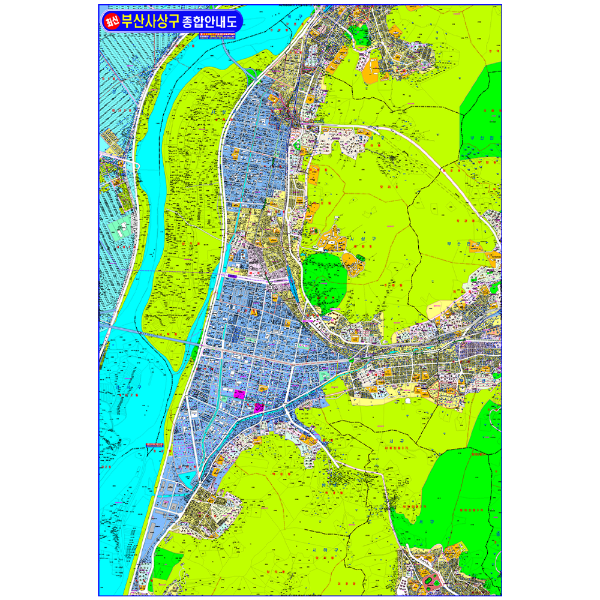 부산광역시 사상구종합안내도 중size 코팅형 110cmx150cm
