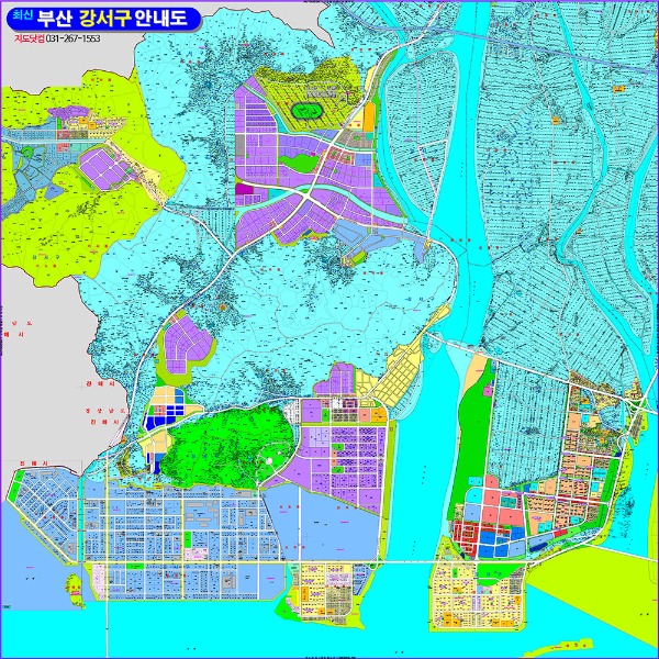 부산광역시 강서구종합안내도 소size 코팅형 100cmx100cm