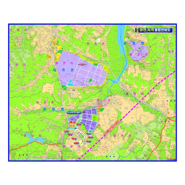 충남 서산시 성연 지곡 종합안내도 코팅형110cmx78cm