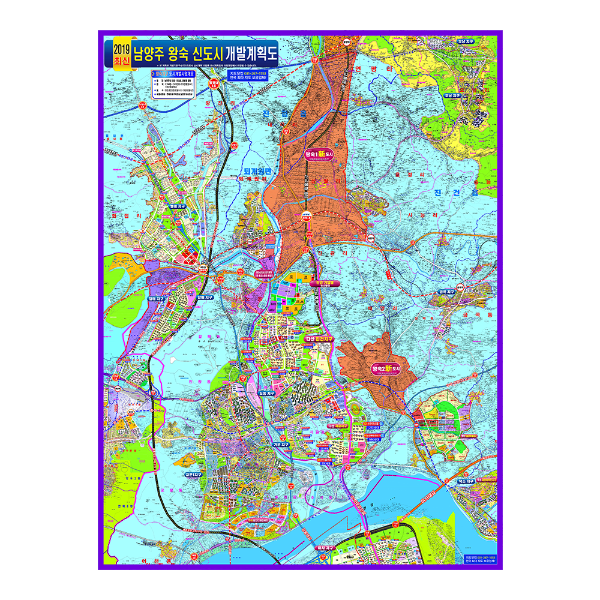 남양주왕숙신도시 개발계획도 대size 코팅형 150cmx210cm 남양주지도
