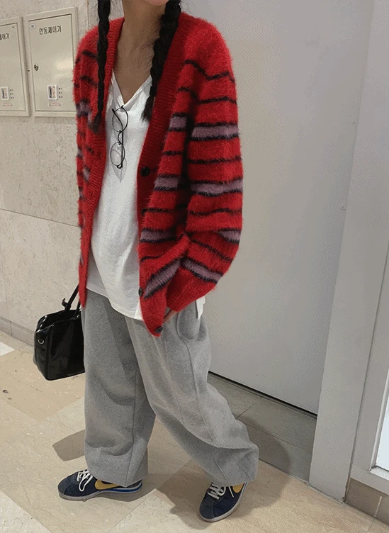 페리 모헤어 가디건