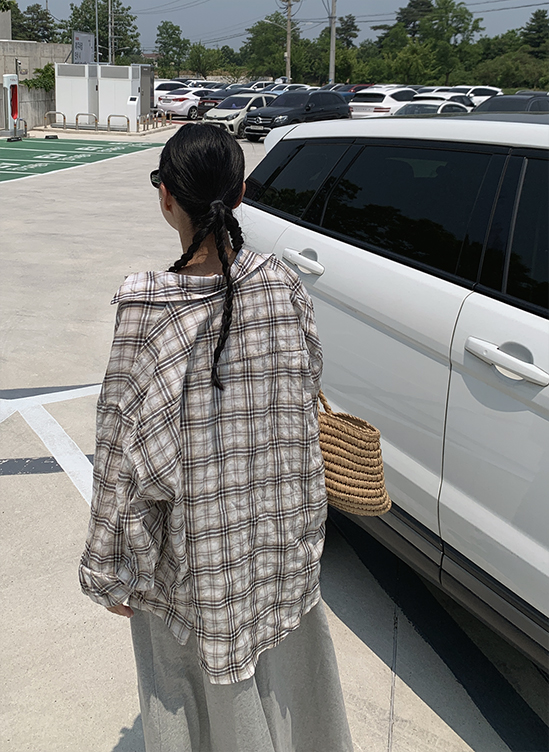체크박시셔츠-nb