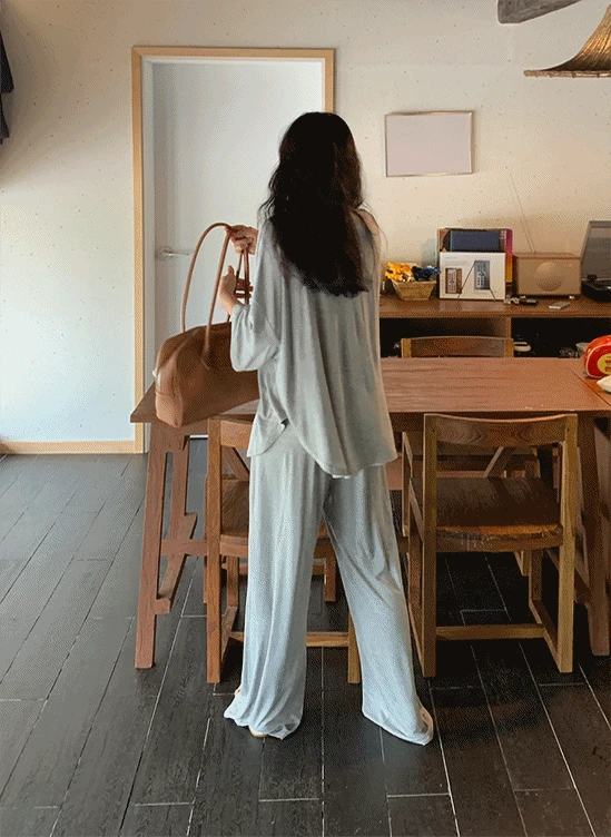 스판찰랑반팔긴바지-set