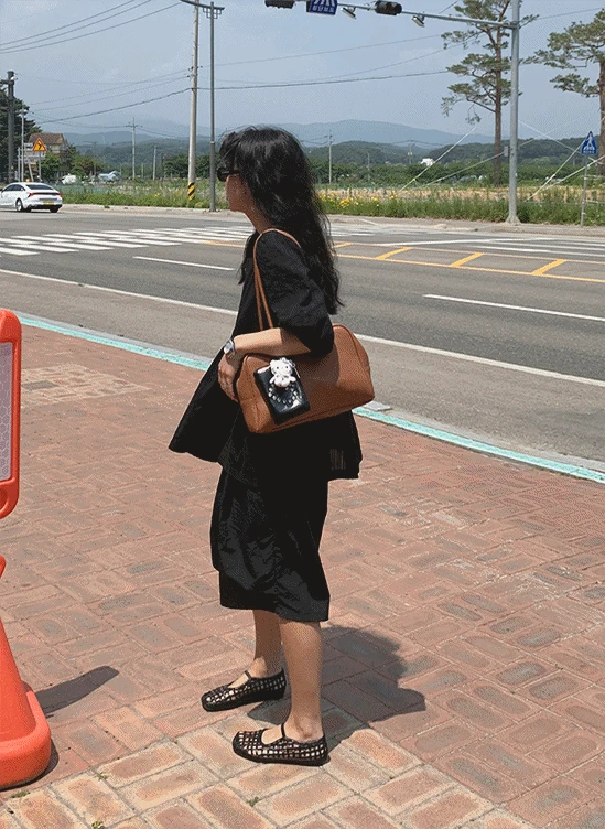 나일론핀턱팬츠-p ㅣ 블랙