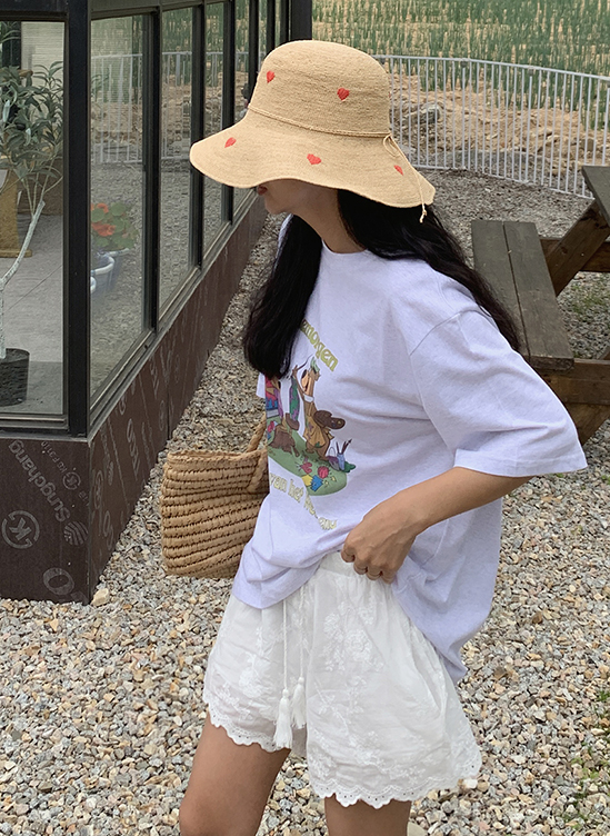 하트밀집 모자