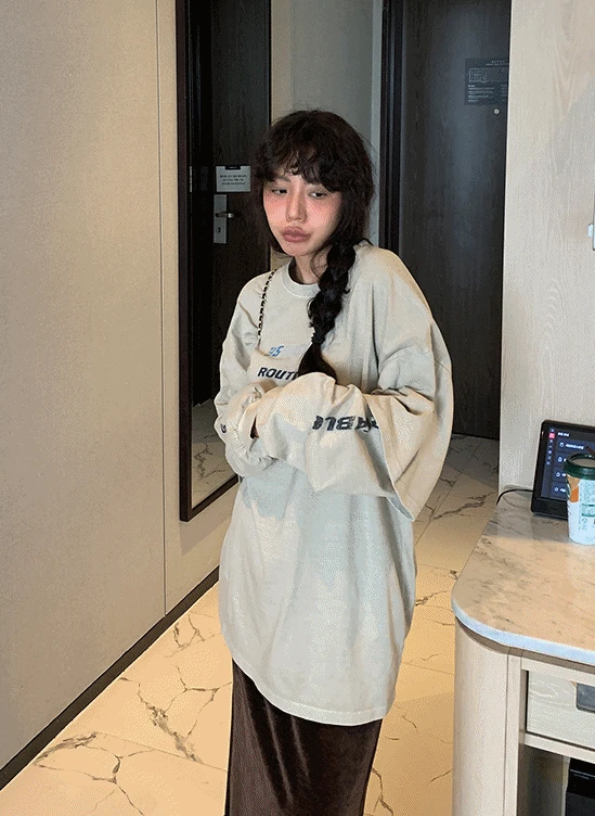 레터링레이어드긴팔티-t