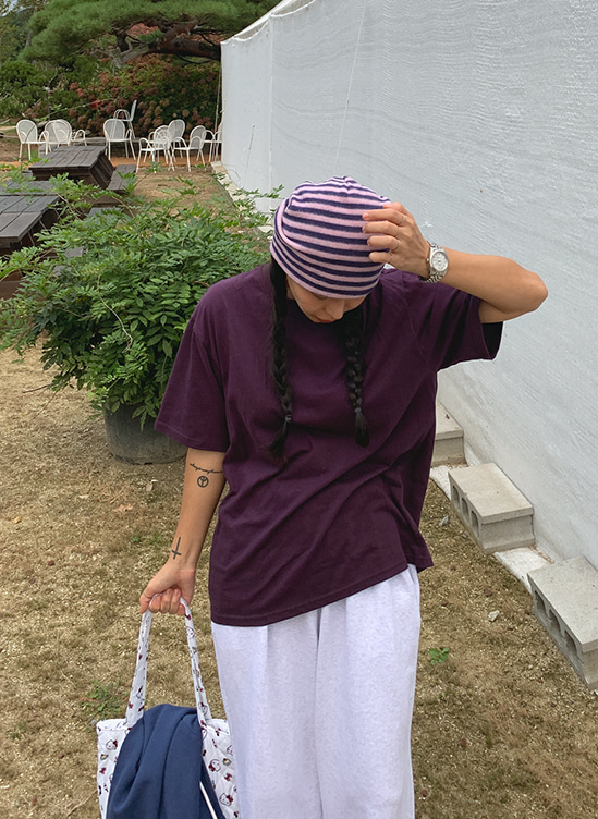 소프트베이직반팔티-t ㅣ 퍼플