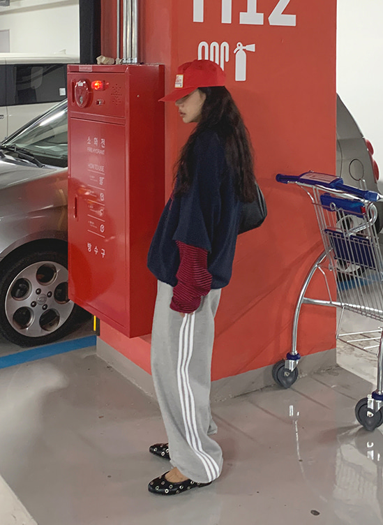 밑단스트링트랙팬츠-p ㅣ 그레이 (10월22일 순차발송)