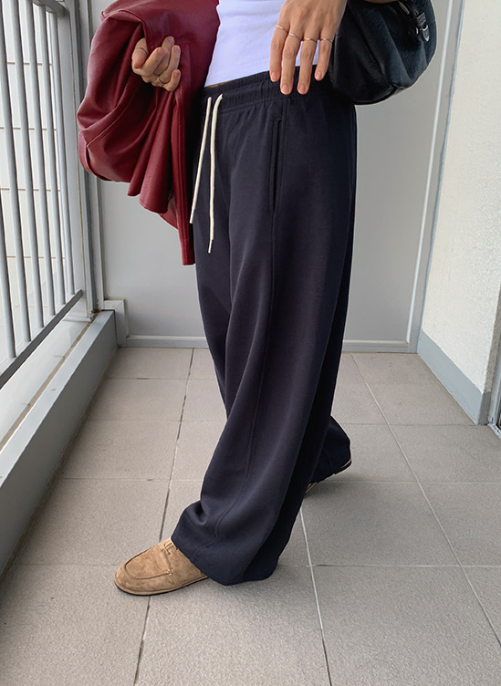 와이드절개팬츠-p ㅣ 네이비