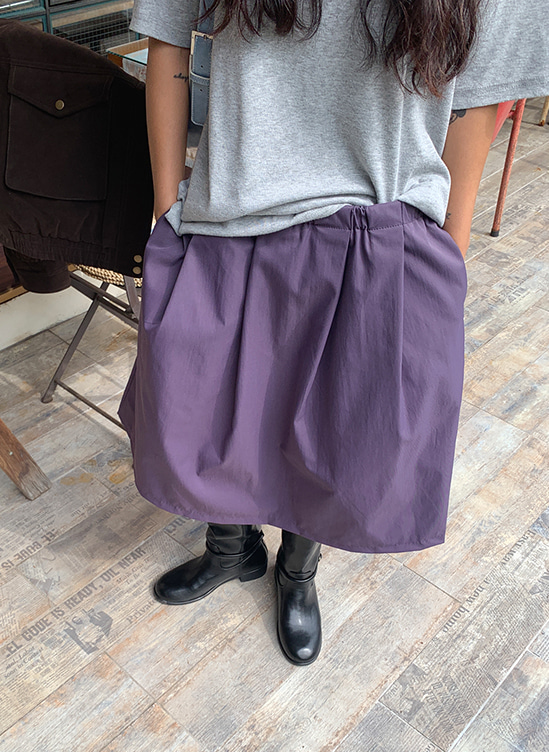 바스락밴딩스커트-sk ㅣ 퍼플