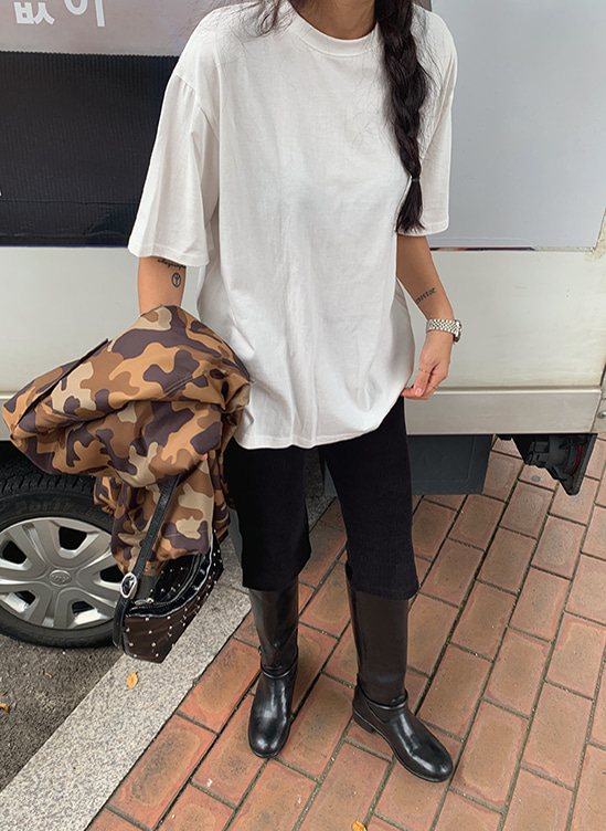 소프트베이직반팔티-t ㅣ 아이보리