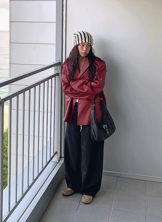 도톰레더자켓-jk