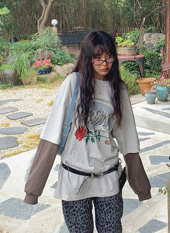 로즈레이어드긴팔티-t