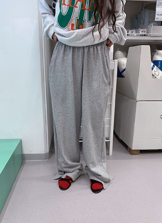 밑단시보리트임팬츠-p ㅣ 그레이