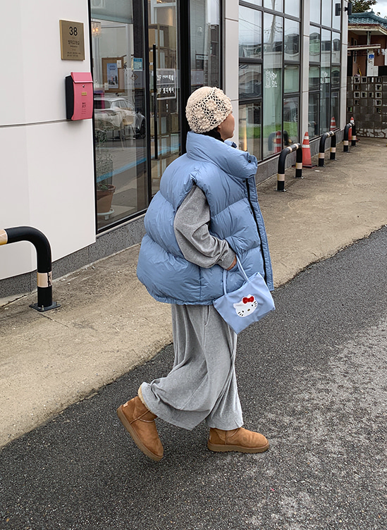 하이넥패딩조끼-vest