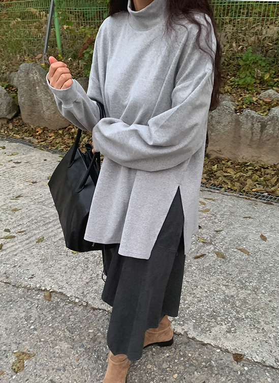 피치목폴라티셔츠-t