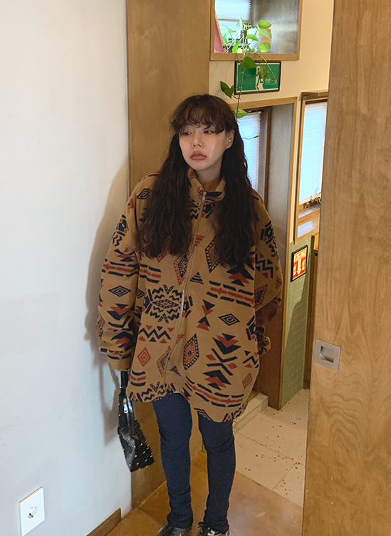 기모하이넥후리스집업