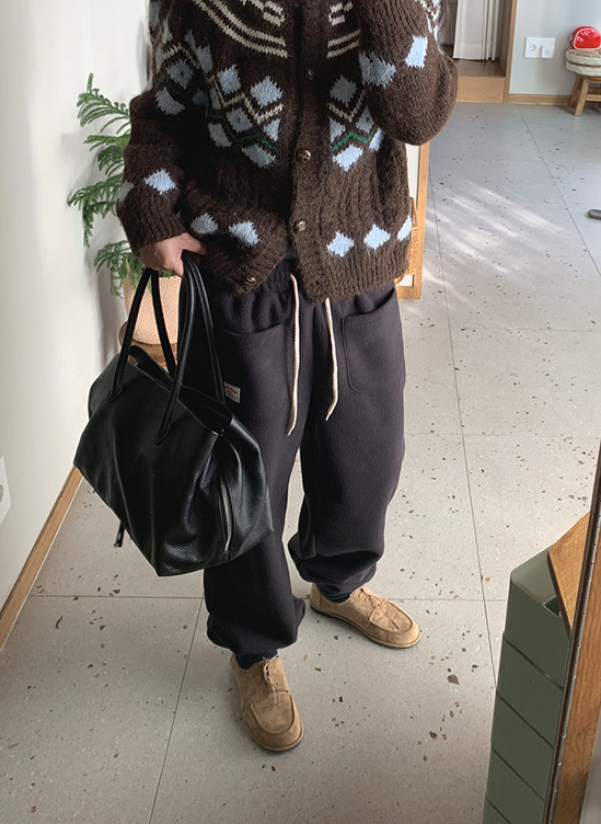 기모포켓조거팬츠-p ㅣ 차콜블랙