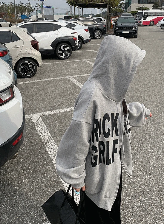 기모락스타박시후드집업