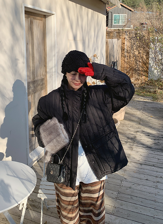 퀄팅누빔점퍼-jp ㅣ 블랙