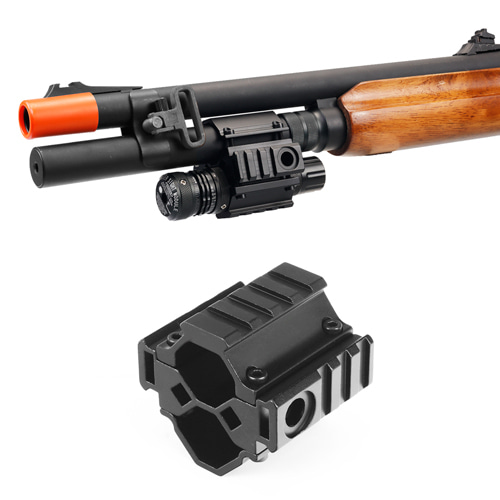 Universal Tri-Rail Barrel Mount With Laser Clamp