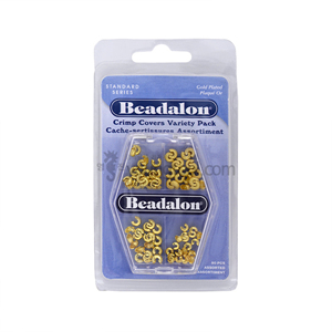 [수입구매대행] Beadalon 황동 클림프 커버 장식 (4종 세트/Gold색 도금)