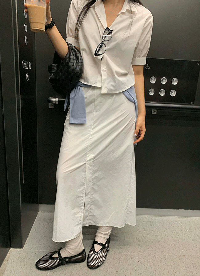 Stunning nylon long skirt (3color)