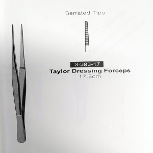 진성 테일러 드레싱포셉(Taylor Dressing Forceps)(3-393-17) 17.5cm [07301]